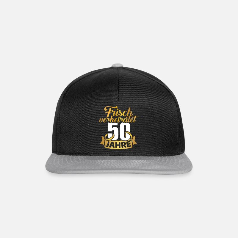 Goldene Hochzeit - Snapback Cap - Schwarz/Grau