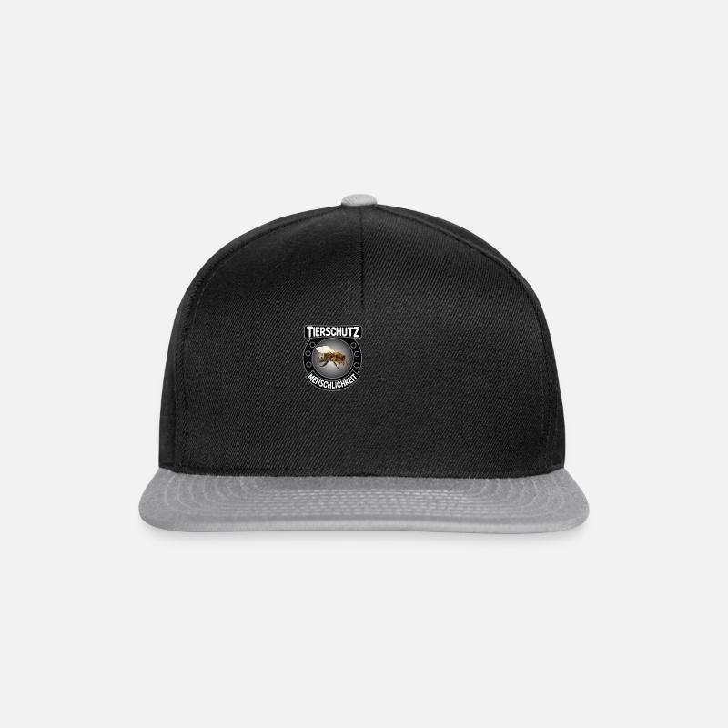 Die Biene Tierschutz Wespe Hummel - Snapback Cap - Schwarz/Grau