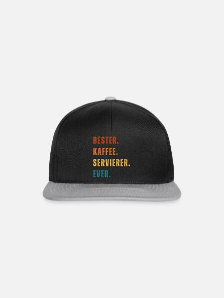 Bester. Kaffee. Servierer. Ever. - Snapback Cap - Schwarz/Grau
