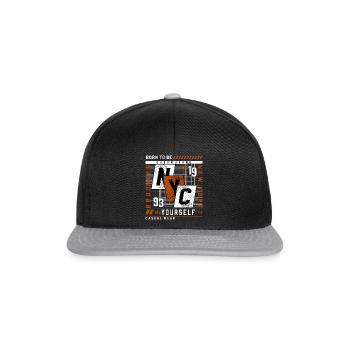 New York - Snapback Cap - Schwarz/Grau - Vorne