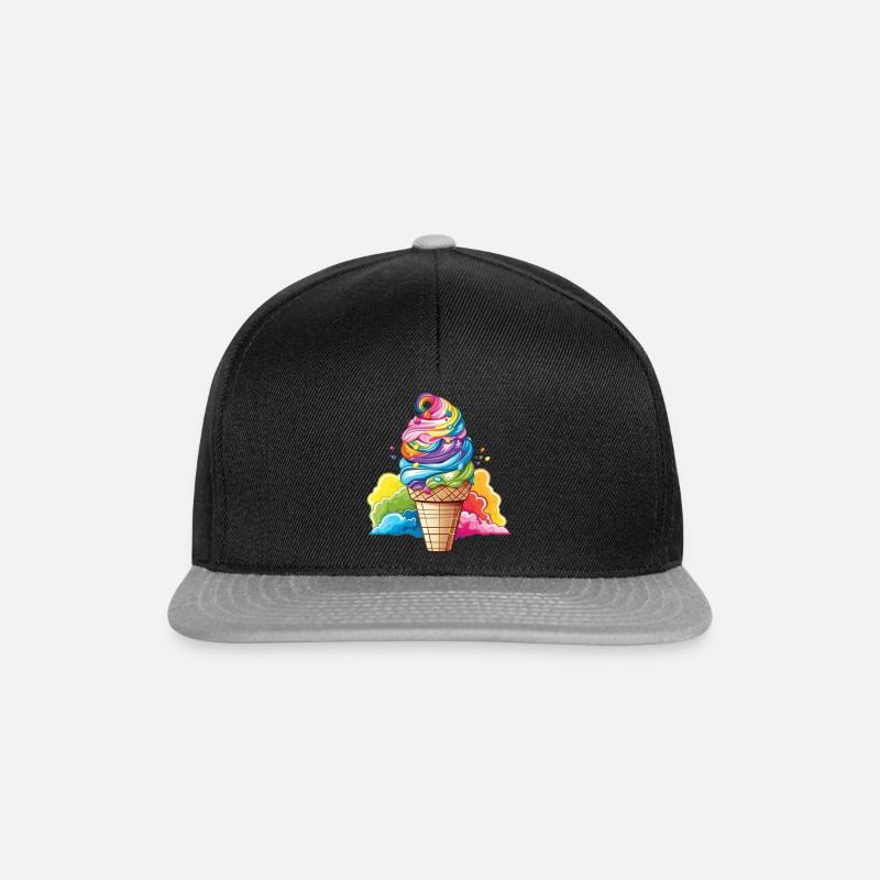 Crème glacée Regbue - Casquette snapback - noir/gris