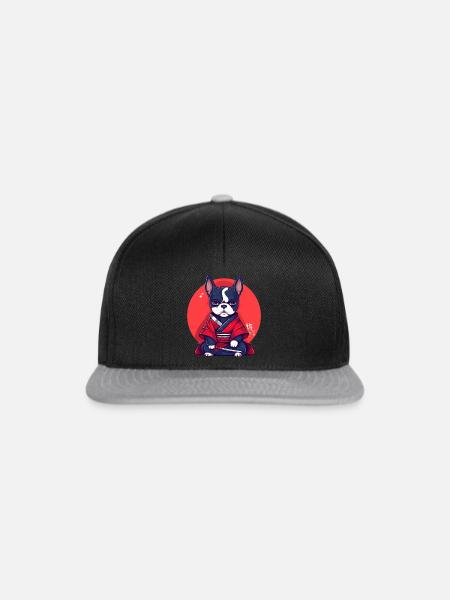 Samurai Wachhund - Snapback Cap - Schwarz/Grau