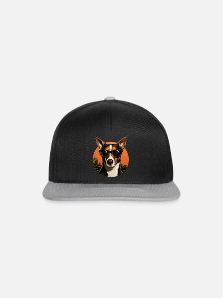 Basenji Cool - Basenji Hund - Snapback Cap - Schwarz/Grau