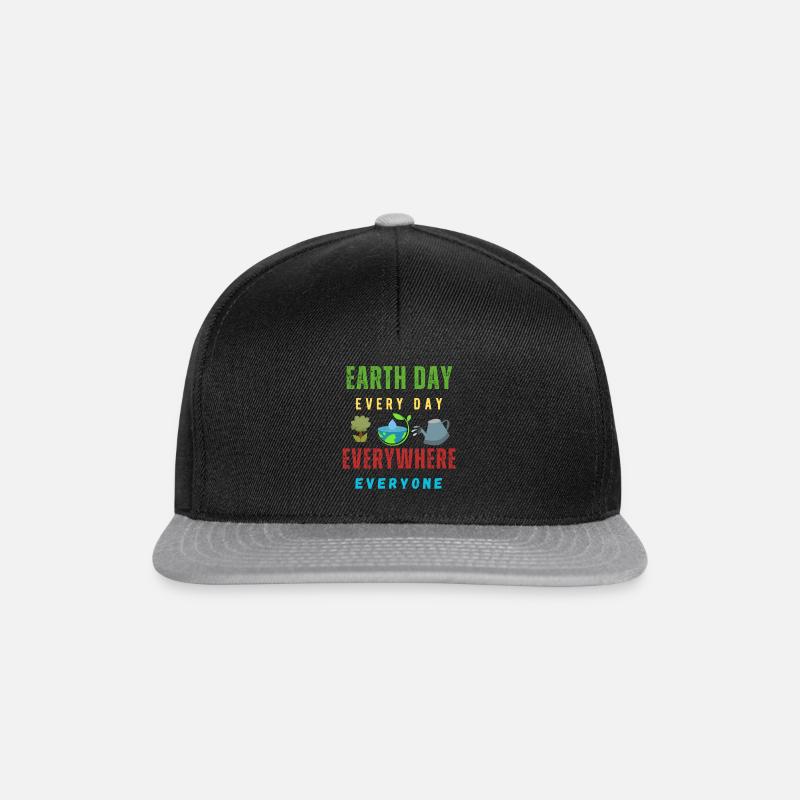 Earth Day Every Day Everything Everyone - Snapback Cap - black/grey