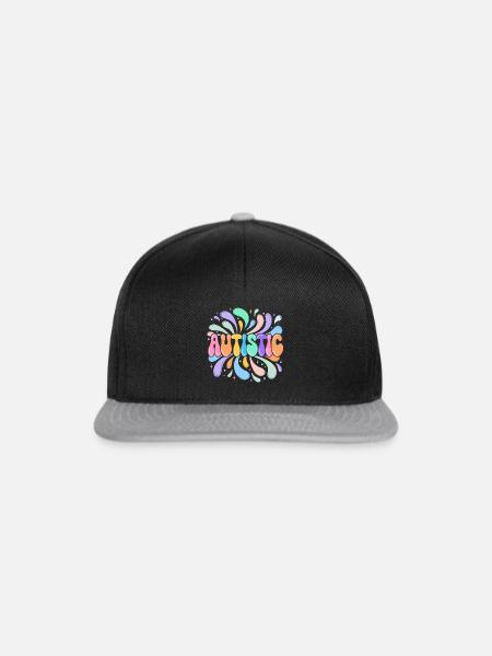 Autistischer Regenbogenspritzer - Snapback Cap - Schwarz/Grau