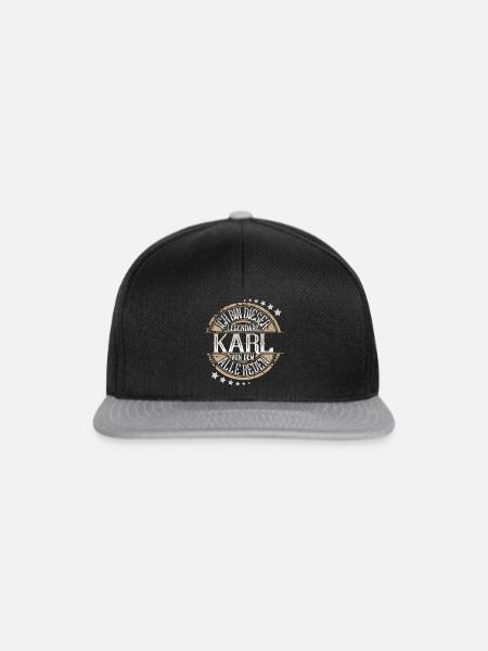 Karl - Snapback Cap - Schwarz/Grau