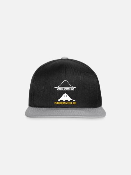 Paranormalverteilung Statistik - Snapback Cap - Schwarz/Grau