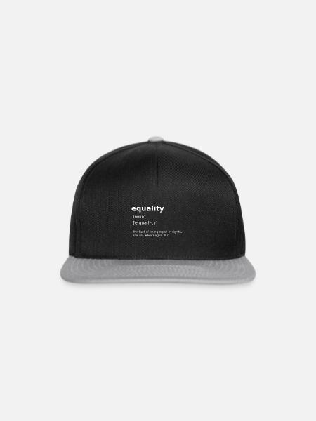 Equality - Snapback Cap - Schwarz/Grau