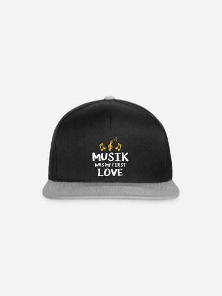 music was my first love - Snapback Cap - Schwarz/Grau