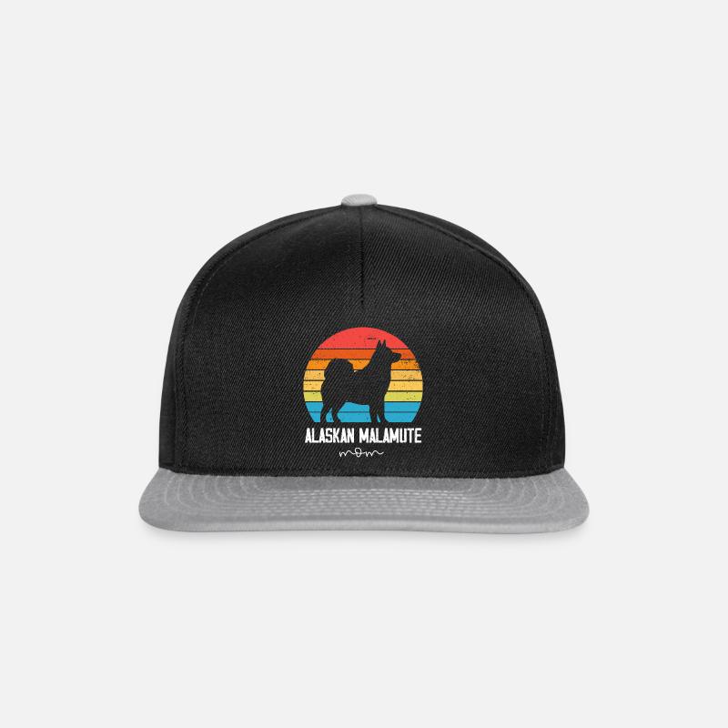 Chien Malamute d’Alaska - Casquette snapback - noir/gris