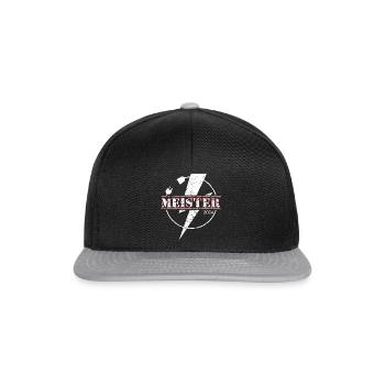Elektromeister 2024 Elektroinstallateur Elektriker - Snapback Cap - Schwarz/Grau - Vorne