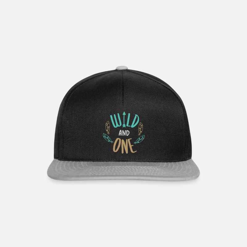 Sauvage et un - Casquette snapback - noir/gris