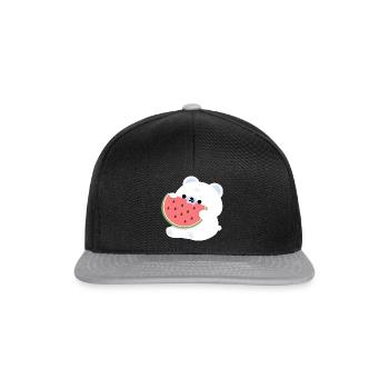 Polar Bear Watermelon - Snapback Cap - black/grey - Front