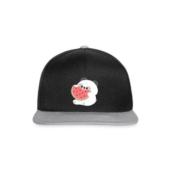 Panda Pastèque - Casquette snapback - noir/gris - Devant