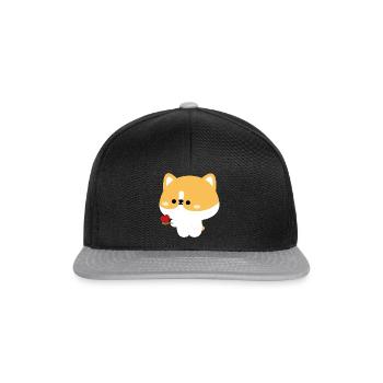 Corgi nourrissant l’amour - Casquette snapback - noir/gris - Devant