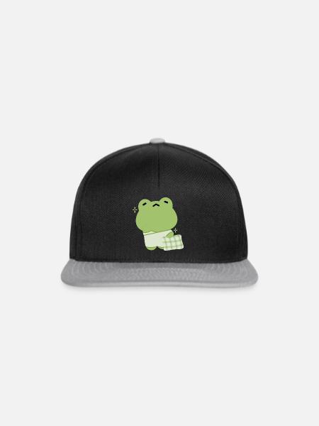 Schläfriger Frosch - Snapback Cap - Schwarz/Grau