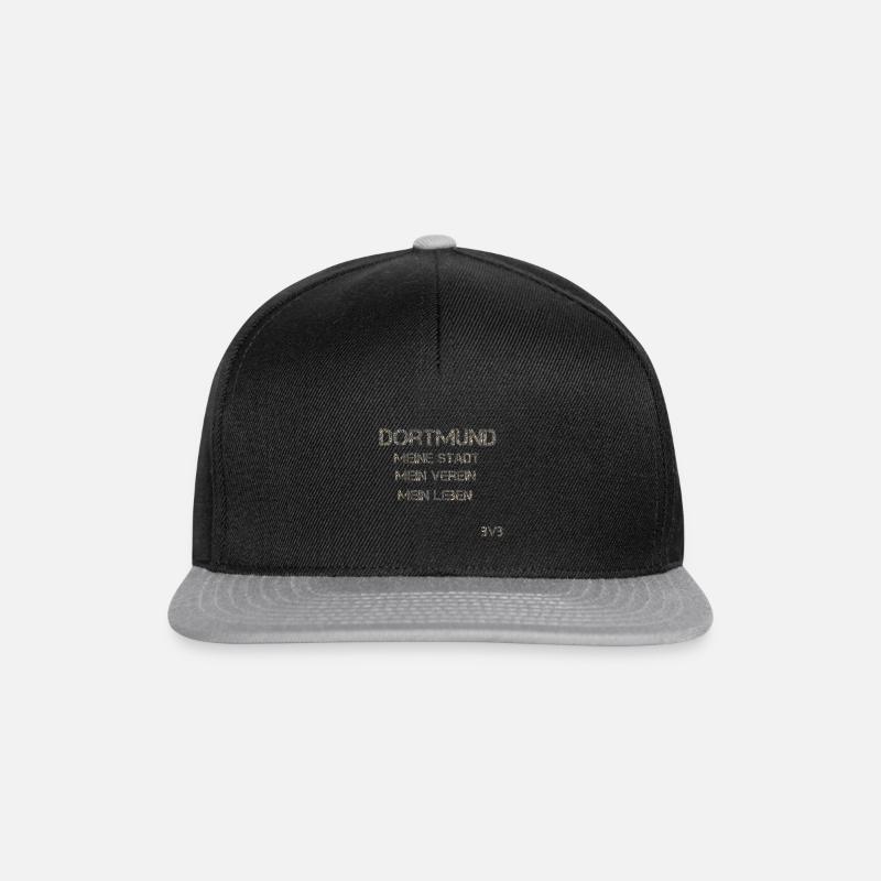 Dortmund Design - Snapback Cap - Schwarz/Grau