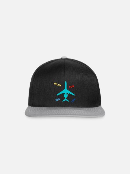 PILOT FÜRS LEBEN - Snapback Cap - Schwarz/Grau