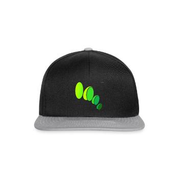 Ellipses #5 - playing with geometry - Snapback Cap - black/grey - Front