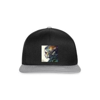 It s not about perfection it s about progress - Snapback Cap - Schwarz/Grau - Vorne