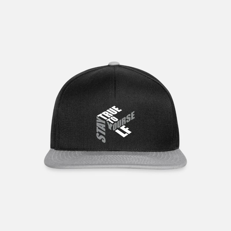 Stay True To yourself - Snapback Cap - Schwarz/Grau