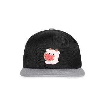 Vache Pastèque - Casquette snapback - noir/gris - Devant