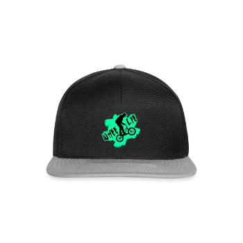 Fahrrad BMX MTB WHEELIE - Snapback Cap - Schwarz/Grau - Vorne