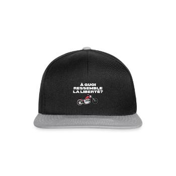 Cadeaux pour les motards Quad, Stunt, Moto, Vélo - Casquette snapback - noir/gris - Devant