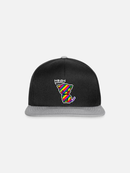 rainbow cat - Snapback Cap - Schwarz/Grau