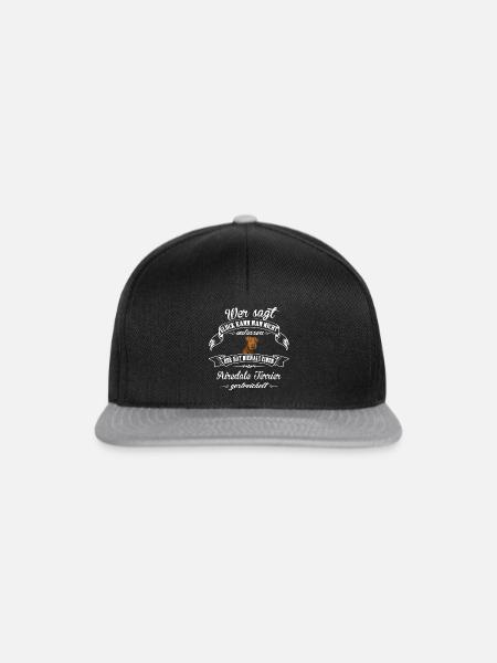 Airedale Terrier Glück - Snapback Cap - Schwarz/Grau