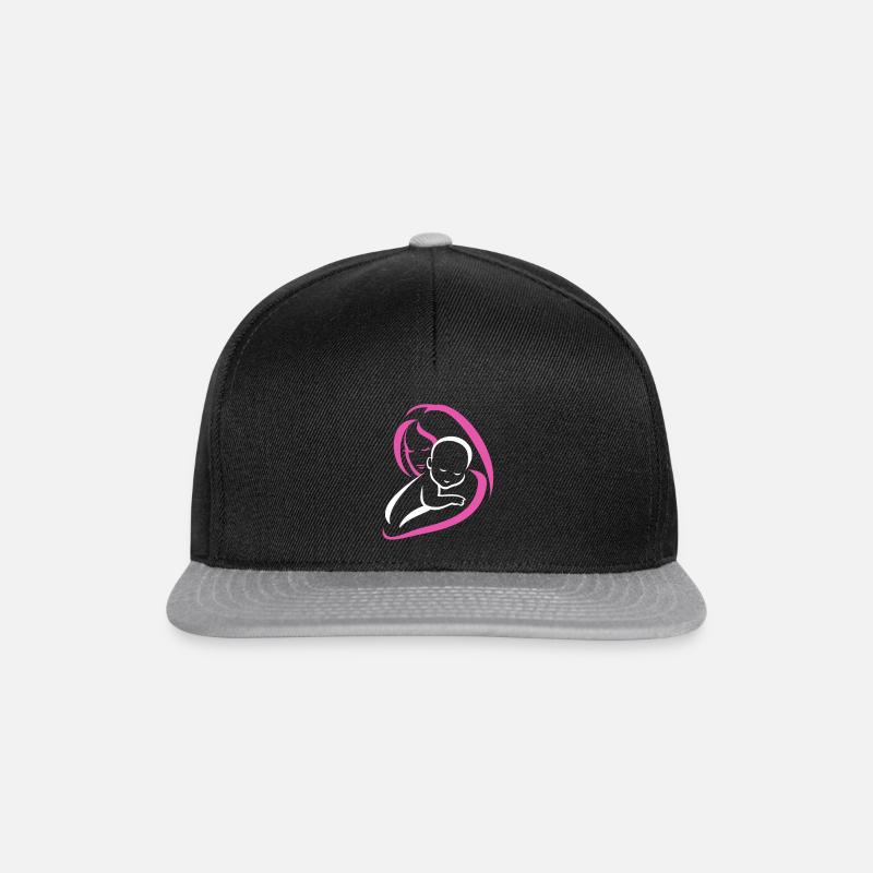 Mutter mit Kind - Snapback Cap - Schwarz/Grau