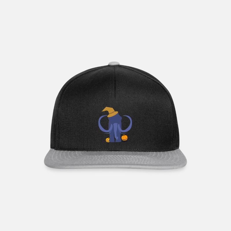 Halloween Space Mammoth - Snapback Cap - Schwarz/Grau
