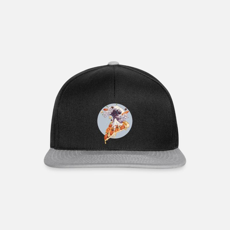 Kanagawa Pizza - Snapback Cap - Schwarz/Grau
