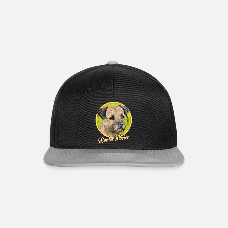 Border Terrier - Casquette snapback - noir/gris