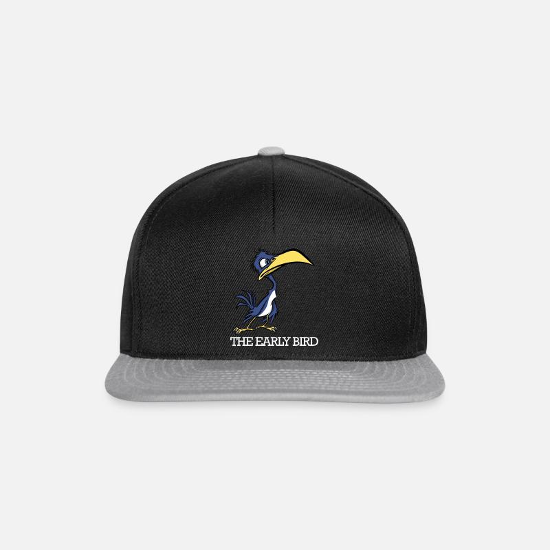 The early bird catches the worm - Snapback Cap - black/grey