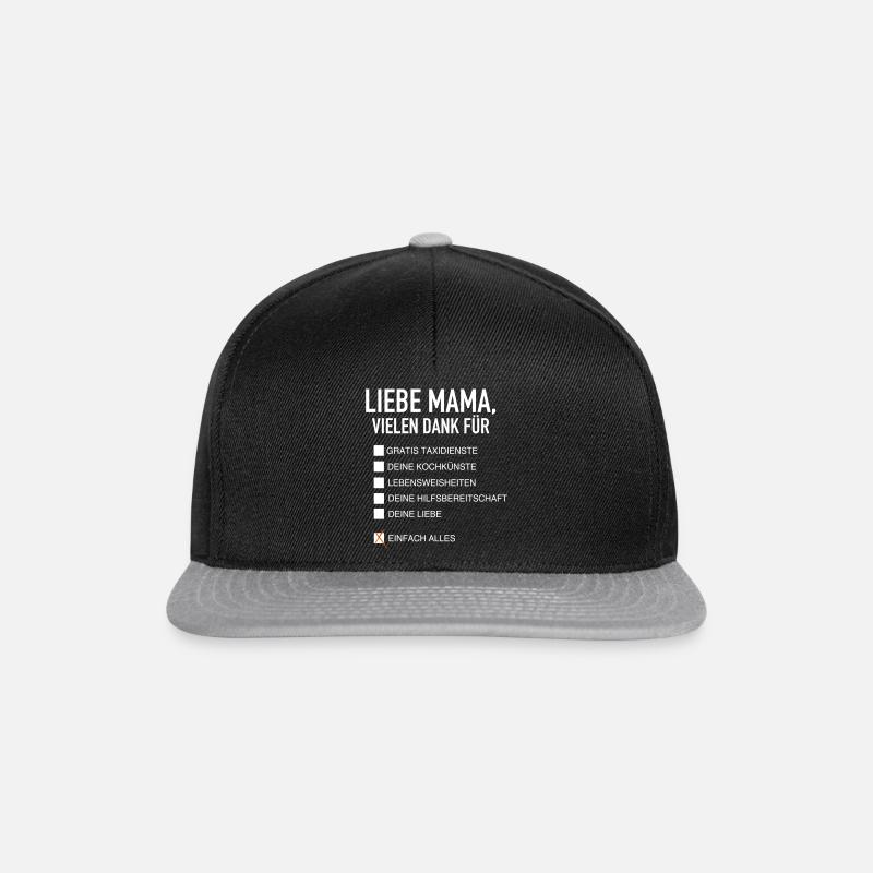 Muttertag - Snapback Cap - Schwarz/Grau