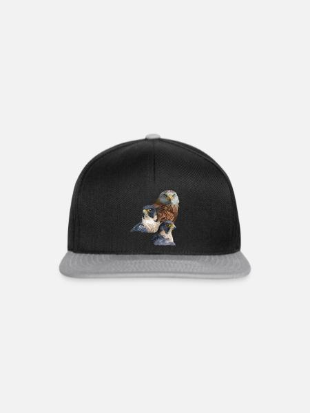 Greifvogel - Snapback Cap - Schwarz/Grau