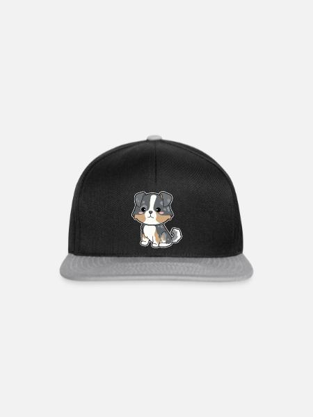 Australian Shepherd - Snapback Cap - Schwarz/Grau