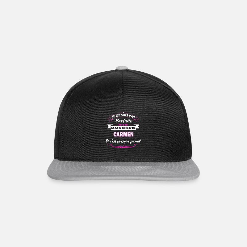 je ne suis pas Parfaite Carmen - Casquette snapback - noir/gris