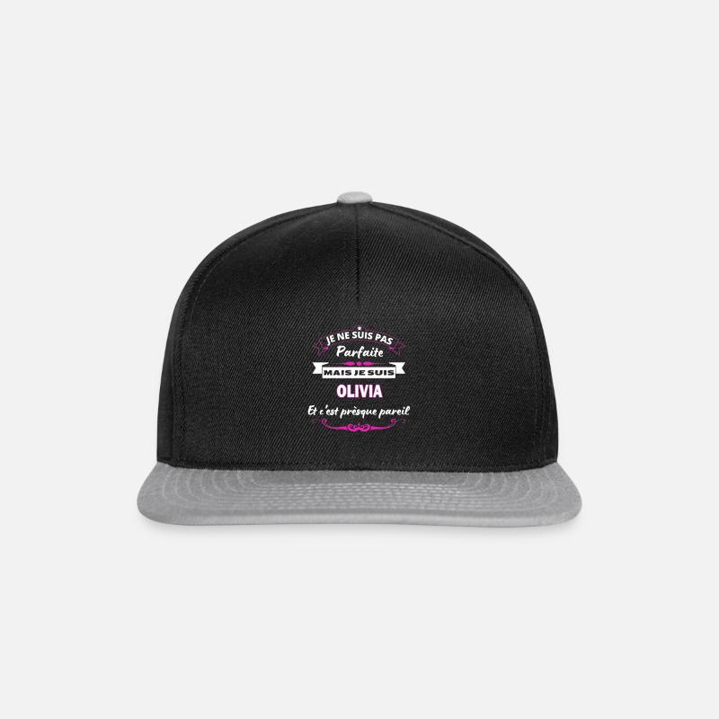 je ne suis pas Parfaite Olivia - Casquette snapback - noir/gris