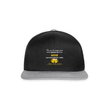 Ne me dérangez pas QUAND J'ai l'apéro guitare - Casquette snapback - noir/gris - Devant