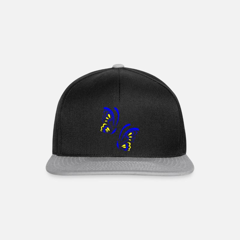 Schmetterlinge - Snapback Cap - Schwarz/Grau
