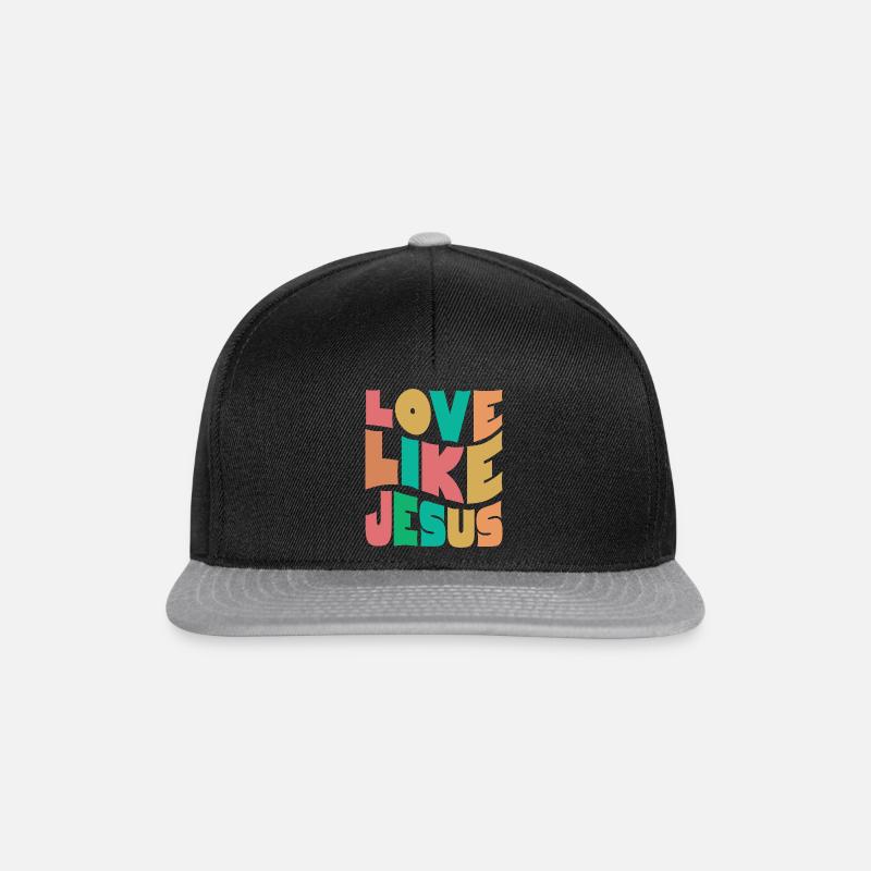 Love like Jesus - Snapback Cap - Schwarz/Grau