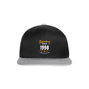 Légendaire depuis 1998 - Casquette snapback - noir/gris - Devant