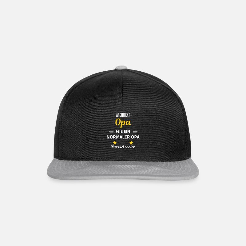 Opa wie ein normaler nur viel cooler Architekt - Snapback Cap - Schwarz/Grau
