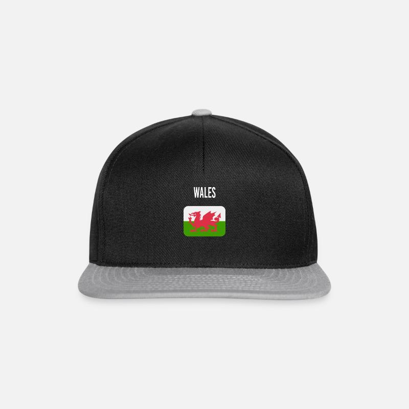 Wales FLAG - Snapback Cap - black/grey