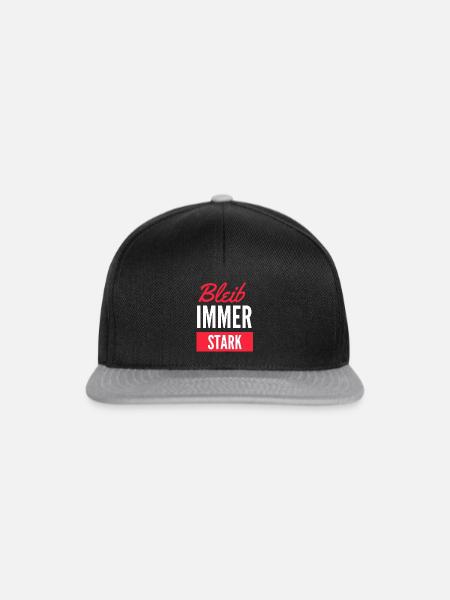 bleib immer stark - Snapback Cap - Schwarz/Grau