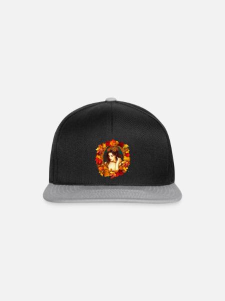 Fantasy-Kunst Herbst-Königin - Snapback Cap - Schwarz/Grau