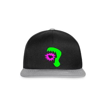 Abstraktes Monster - Snapback Cap - Schwarz/Grau - Vorne