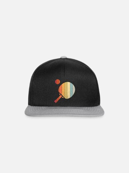 Tischtennisspieler Spruch Für Tischtennis - Snapback Cap - Schwarz/Grau
